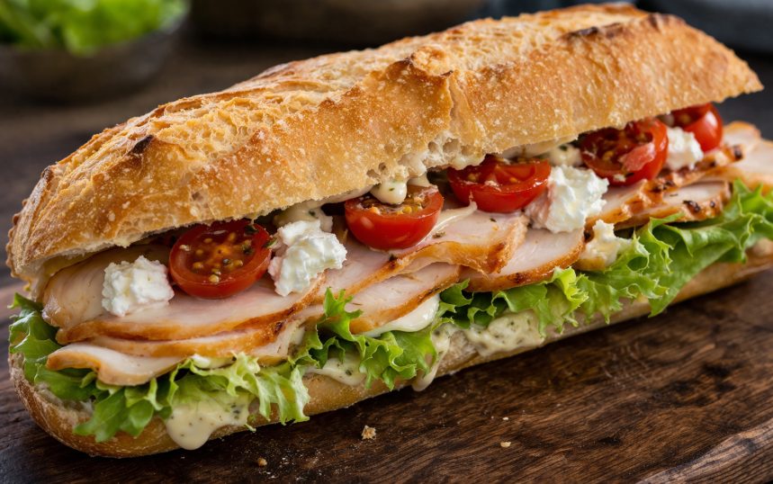 8- Sanduíche de Peito Frango Defumado