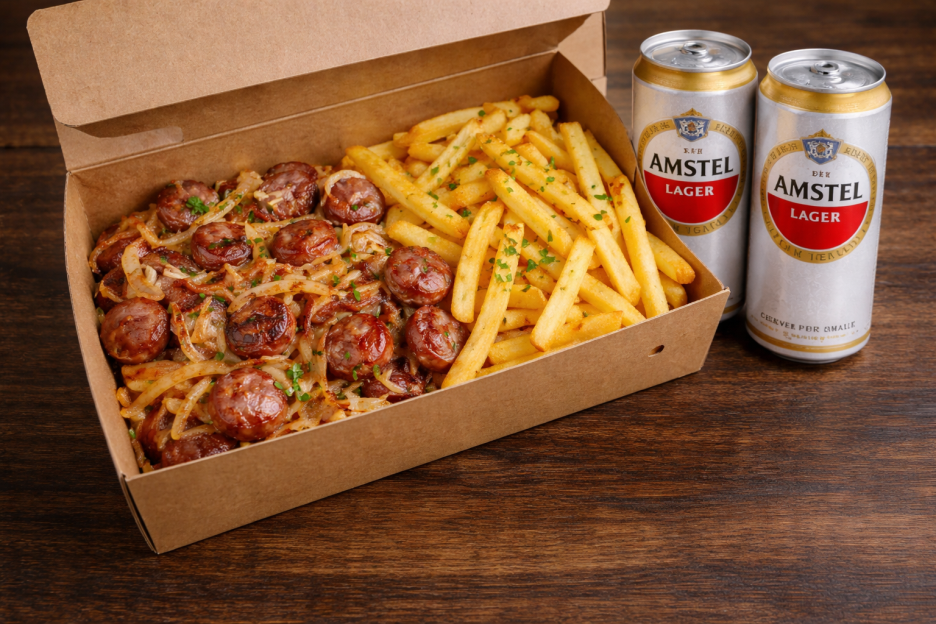 Combo Boteco em Casa - calabresa + batata +2 cervejas