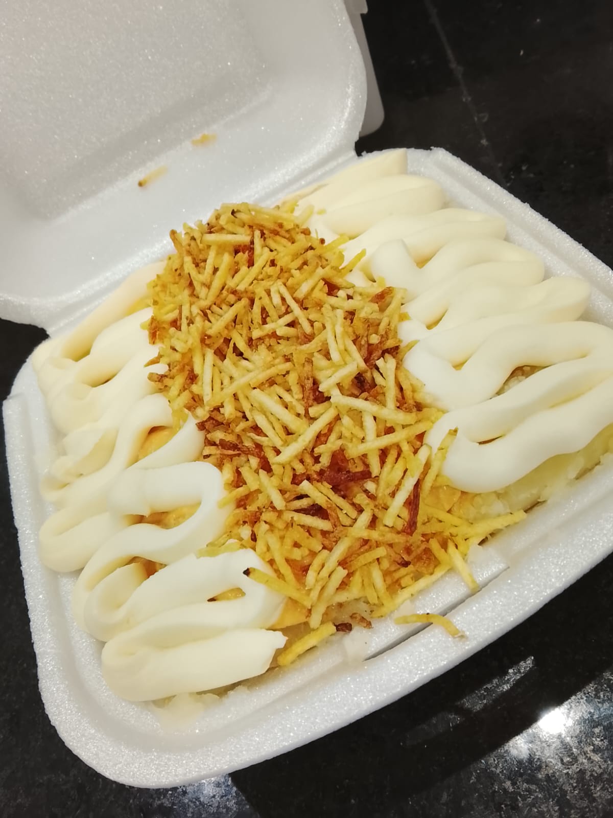 Batata Recheada de Presunto com Mussarela
